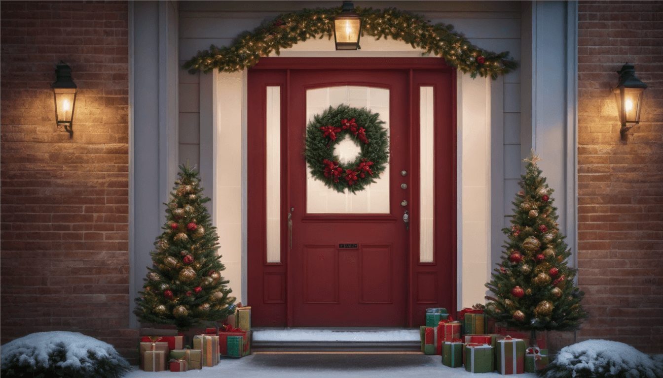 puertas decoradas de Navidad para escuelas