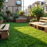 Terrazas con césped artificial y palets: ideas decorativas