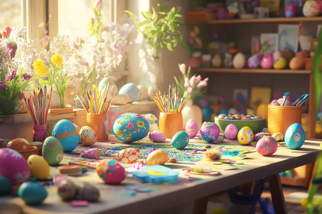 Cómo hacer huevos de Pascua manualidades