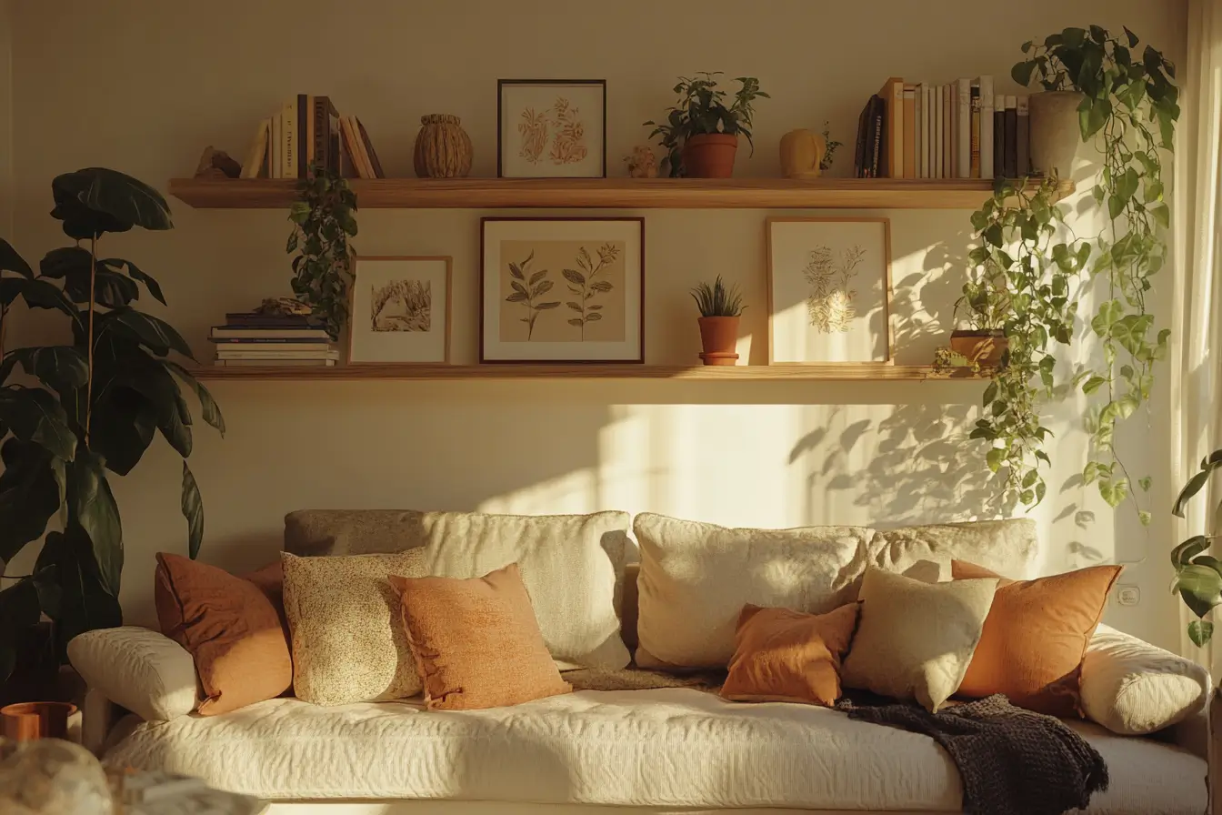 Baldas encima del sofá: ideas para decoración