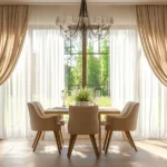 Modelos de cortinas para salón comedor