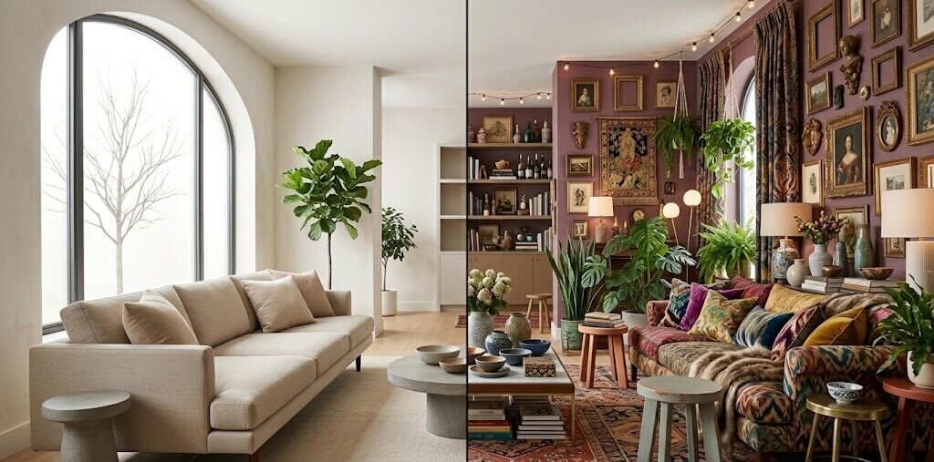 Maximalismo vs minimalismo: cuál es tu estilo en decoración